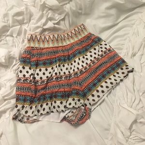 High waisted float elephant shorts size M